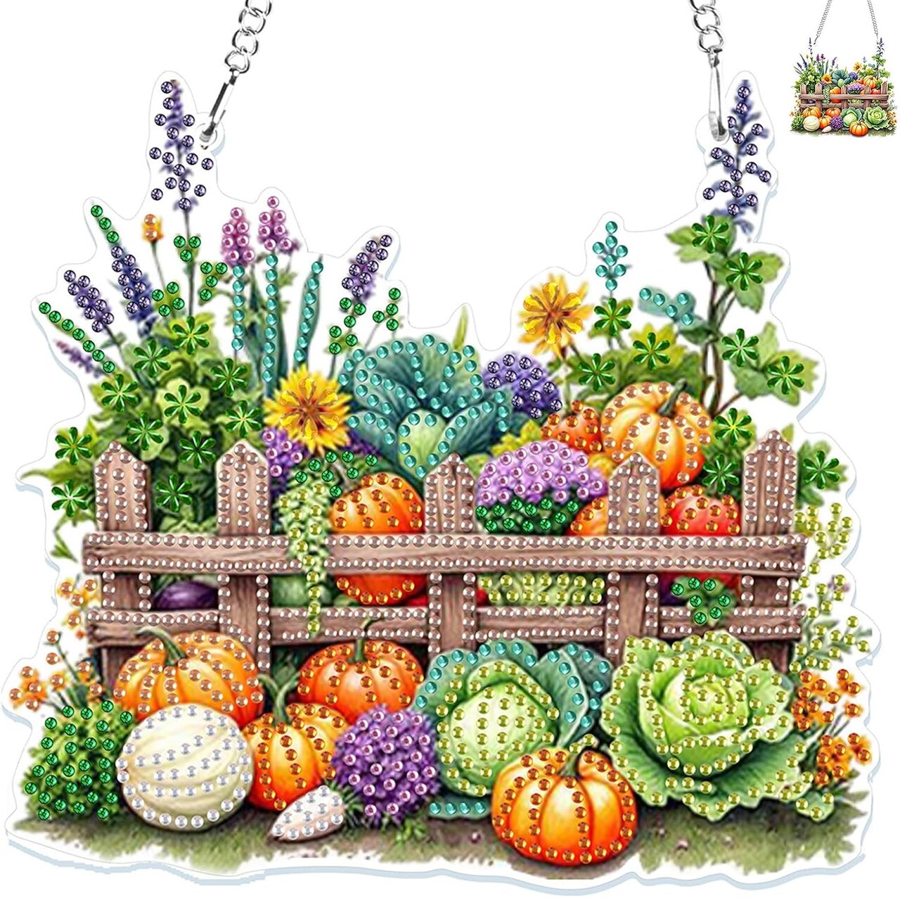 Hanging Diamond Art Painting Farm Pendants Kits for Adults Kids (S358)